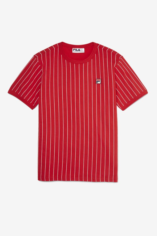 Fila Guillo Red T-Shirt Mens - NZ 25163-IELQ